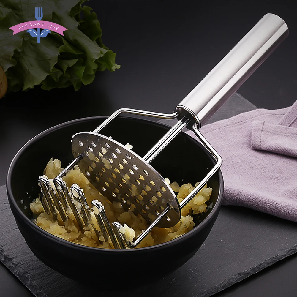 Potato Pressure Potato Masher Hand Press Crusher Mashed Potato Stainless Steel Mud Mashed Kitchen Gadgets Tools Baby Food Aid
Potato Pressure Potato Masher Hand Press Crusher Mashed Potato Stainless Steel Mud Mashed Kitchen Gadgets Tools Baby Food Aid