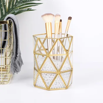 Glass Irregular Makeup organizer Golden line makeup brush storage cup dressing table organizer makeup cosmetic organizer box
Glass Irregular Makeup organizer Golden line makeup brush storage cup dressing table organizer makeup cosmetic organizer box