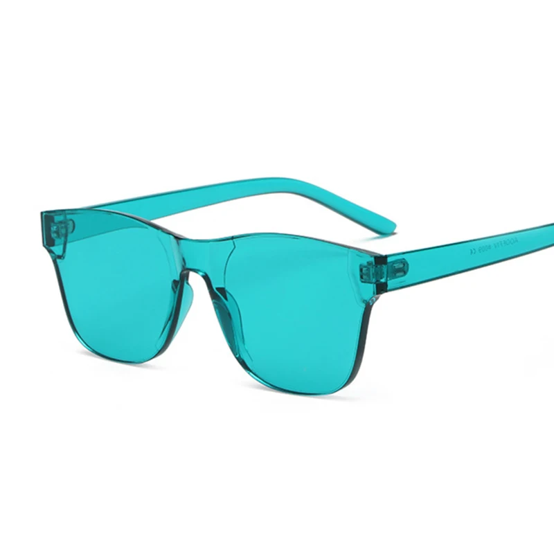 Цветные Квадратные Солнцезащитные очки женские без оправы солнцезащитные для