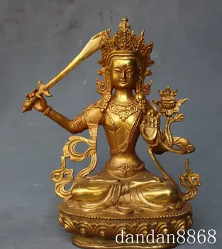 Crafts statue tibet buddhism bronze gilt Manjushri sword tara Kwan-Yin Guan Yin buddha statue halloween
Crafts statue tibet buddhism bronze gilt Manjushri sword tara Kwan-Yin Guan Yin buddha statue halloween
