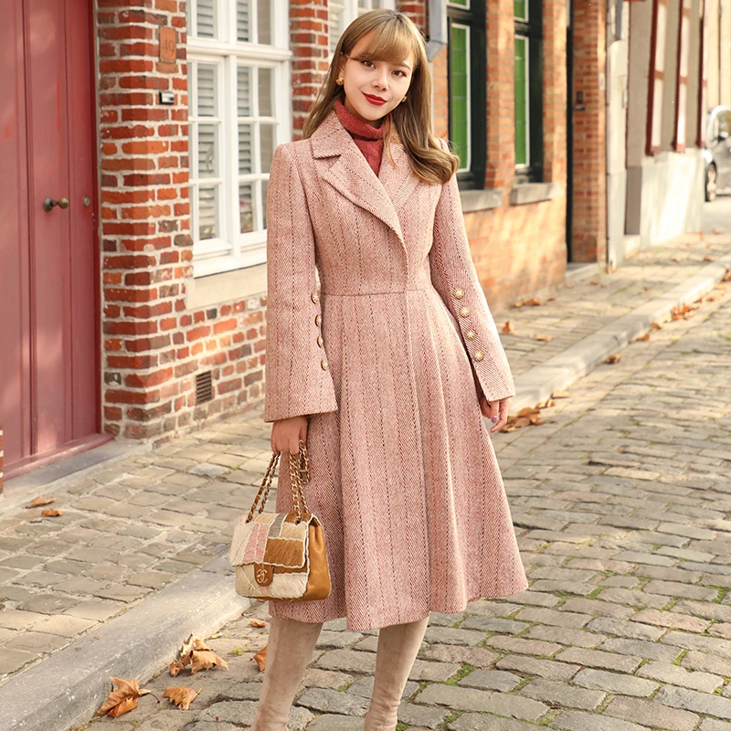 LYNETTE'S CHINOISERIE Autumn Winter Original Design Women Vintage Slim Black Woolen Coats Overcoats
LYNETTE'S CHINOISERIE Autumn Winter Original Design Women Vintage Slim Black Woolen Coats Overcoats