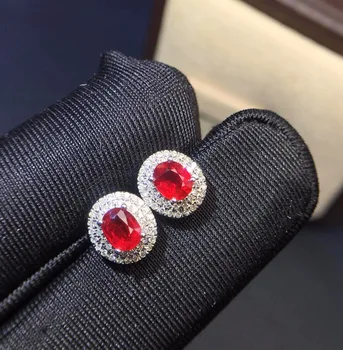 Fine Jewelry Real 18k White gold Natural Pigeon Blood Red Ruby Female Drop Eaarings for Women Fine New Year Birthday Present
Fine Jewelry Real 18k White gold Natural Pigeon Blood Red Ruby Female Drop Eaarings for Women Fine New Year Birthday Present
