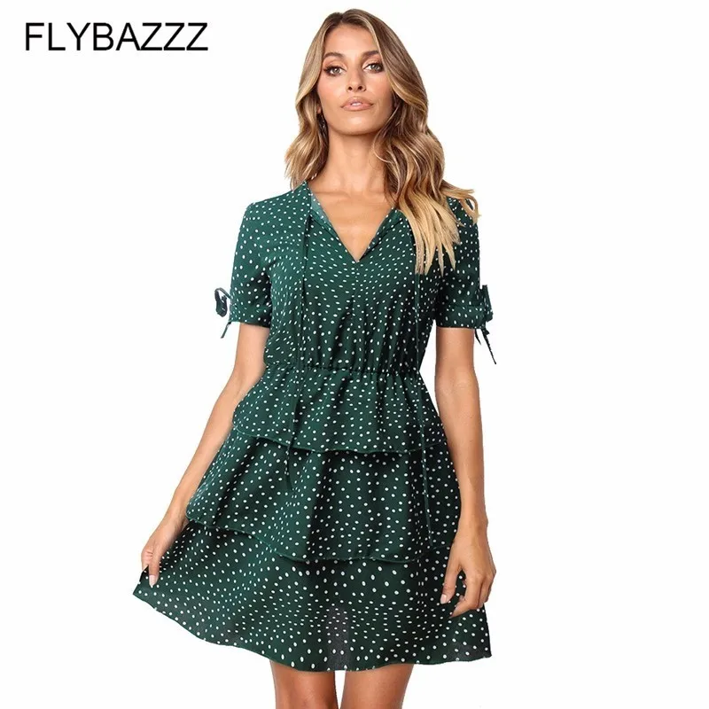 Women Mini Boho Ruffle Dot Bandage Dress Summer Beach Short Sleeve V-Neck Evening Party Bohemian Beach Dress 2019 Summer Style
Women Mini Boho Ruffle Dot Bandage Dress Summer Beach Short Sleeve V-Neck Evening Party Bohemian Beach Dress 2019 Summer Style