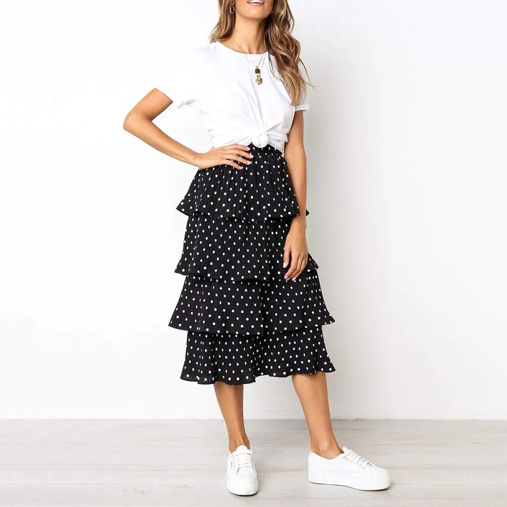 Women Summer Fashion Chiffon Skirts Dot Party High Waist Lace Long Skirt women skirts 2019
Women Summer Fashion Chiffon Skirts Dot Party High Waist Lace Long Skirt women skirts 2019