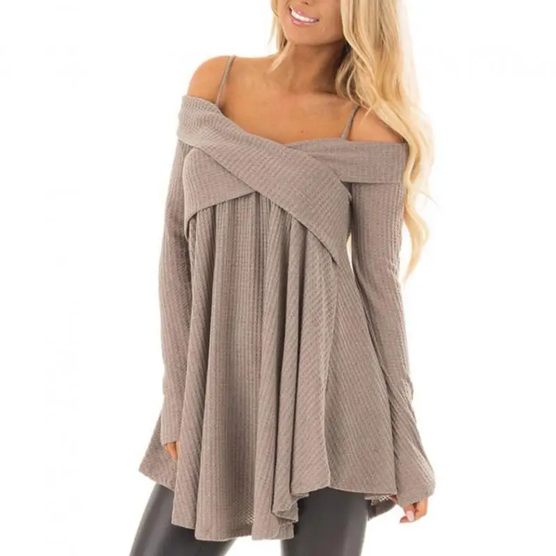 Women Sexy & Club Spring Long Sweater Knitted Slash Neck Sling Pullovers Criss-cross Solid Sweater Off Shoulder Sweat Girl Tops
Women Sexy & Club Spring Long Sweater Knitted Slash Neck Sling Pullovers Criss-cross Solid Sweater Off Shoulder Sweat Girl Tops