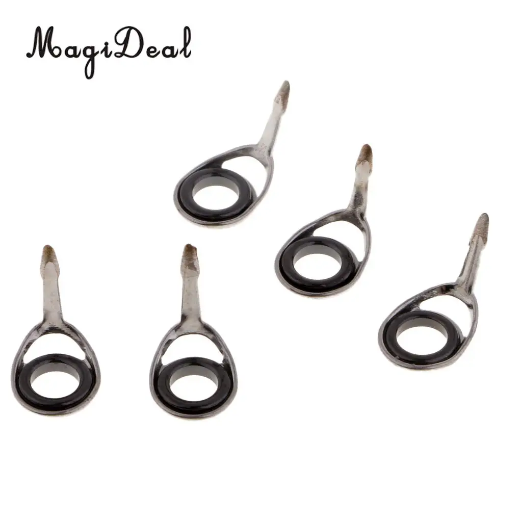 5pcs SIC Ring Fishing Rod Guides Repair Kit DIY Fishing Rod Building - Size 6# 8# 10# 12# 5pcs SIC Ring Fishing Rod Guides Repair Kit DIY Fishing Rod Building - Size 6# 8# 10# 12#