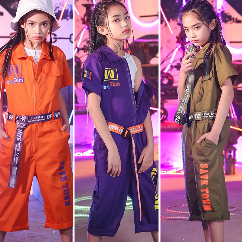 Girls Modern Jazz Dance Clothing Korean Version Children'S Loose Short-Sleeve Jumpsuit Hip Hop Street Dance Perform Wear DWY1627 
Girls Modern Jazz Dance Clothing Korean Version Children'S Loose Short-Sleeve Jumpsuit Hip Hop Street Dance Perform Wear DWY1627