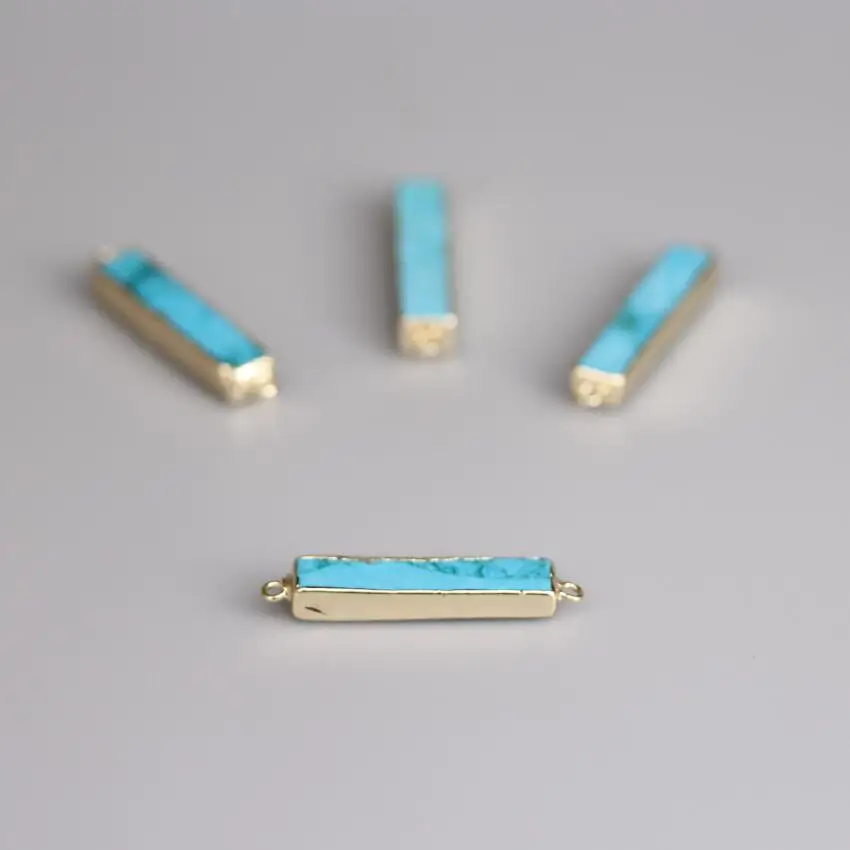 5pcs/lot Gold Edges Rectangle slice Connectors,Natural Turquoises Pendants,Blue Howlite Stone Slab Pendant Charms Jewelry Making
5pcs/lot Gold Edges Rectangle slice Connectors,Natural Turquoises Pendants,Blue Howlite Stone Slab Pendant Charms Jewelry Making