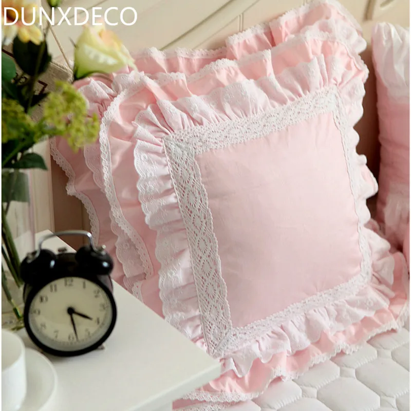 DUNXDECO Pillow Case Cotton Decorative Cushion Cover Romantic Pink Girl Dream Lace Embroidery Pillow Case Bed Room Decor
DUNXDECO Pillow Case Cotton Decorative Cushion Cover Romantic Pink Girl Dream Lace Embroidery Pillow Case Bed Room Decor