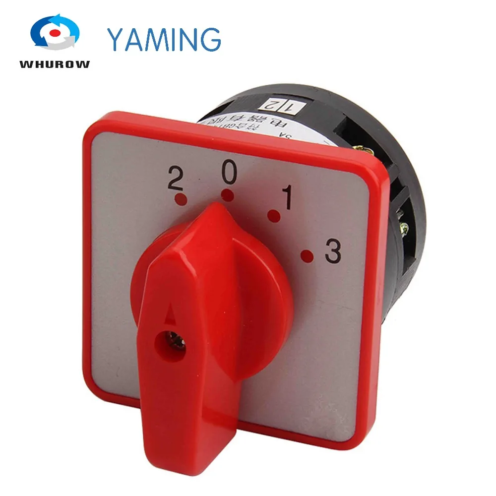 Yaming electric LW6-1/C303 Panel Mount 5A 1 pole 4 position control motor circuit Universal changeover rotary cam switch
Yaming electric LW6-1/C303 Panel Mount 5A 1 pole 4 position control motor circuit Universal changeover rotary cam switch