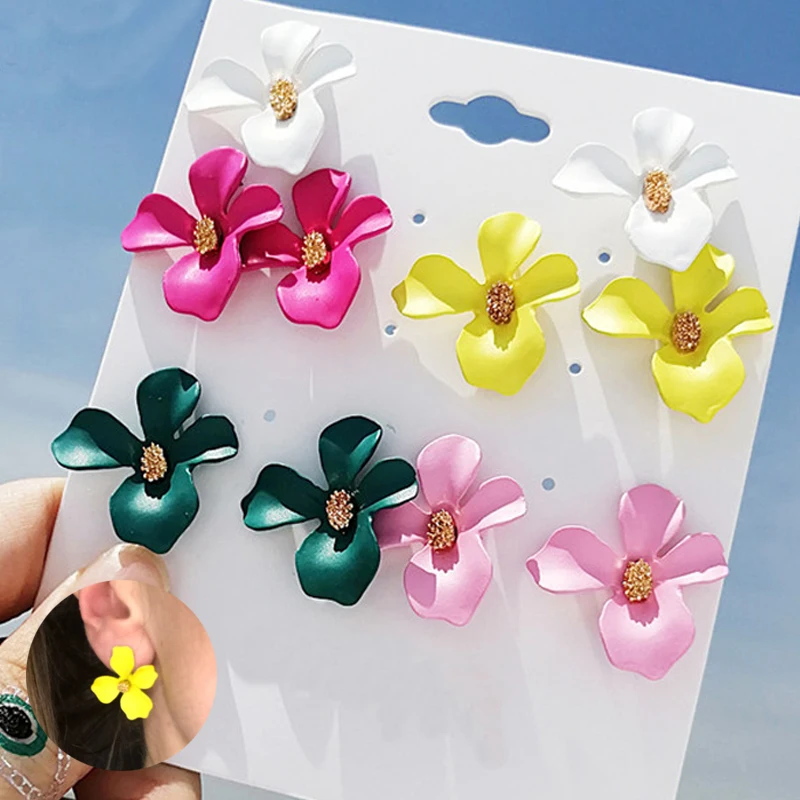 17KM 5 Color Korean Flower Stud Earrings For Women 2019 Brincos Fashion Yellow Stud Earring Female Party Female Jewelry
17KM 5 Color Korean Flower Stud Earrings For Women 2019 Brincos Fashion Yellow Stud Earring Female Party Female Jewelry