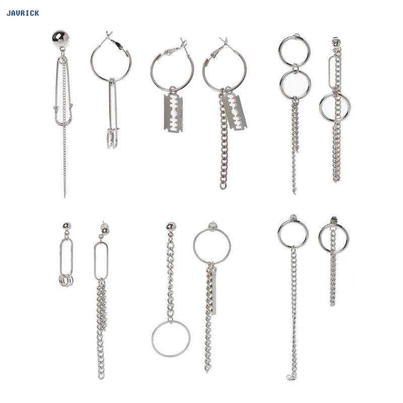 JAVRICK Asymmetric Tassel Chain Safety Pin Dangle Drop Earring Kpop Korean Jewelry
JAVRICK Asymmetric Tassel Chain Safety Pin Dangle Drop Earring Kpop Korean Jewelry