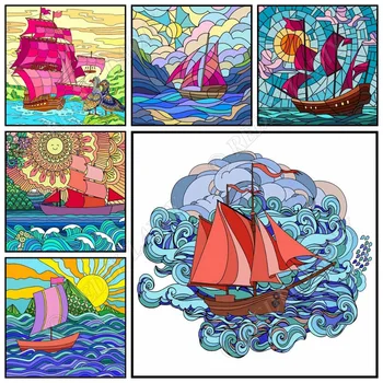 Diamond-Painting Sailboats Square/Round Diamond Embroidery Scenery Mosaic Kit Home Decor Arts & Crafts Diamond Painting Plein 
Diamond-Painting Sailboats Square/Round Diamond Embroidery Scenery Mosaic Kit Home Decor Arts & Crafts Diamond Painting Plein
