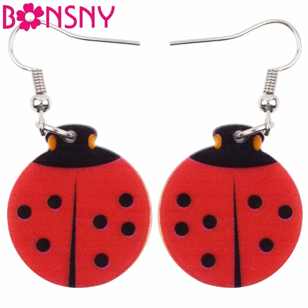 Bonsny Acrylic Elegant Ladybird Septempunctata Earrings Big Long Drop Dangle Novelty Animal Jewelry For Girls Women Gifts Bijoux
Bonsny Acrylic Elegant Ladybird Septempunctata Earrings Big Long Drop Dangle Novelty Animal Jewelry For Girls Women Gifts Bijoux
