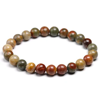 Natural Picasso Jasper Stone Round Beads Stretch Bracelet Fine Jewelry Gemstone Woman for Handmade Gift
Natural Picasso Jasper Stone Round Beads Stretch Bracelet Fine Jewelry Gemstone Woman for Handmade Gift