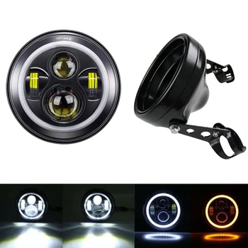 7inch Round LED Headlight with DRL Amber Turn Signal + Black Housing Bucket for 2009-2013 Trike models
7inch Round LED Headlight with DRL Amber Turn Signal + Black Housing Bucket for 2009-2013 Trike models
