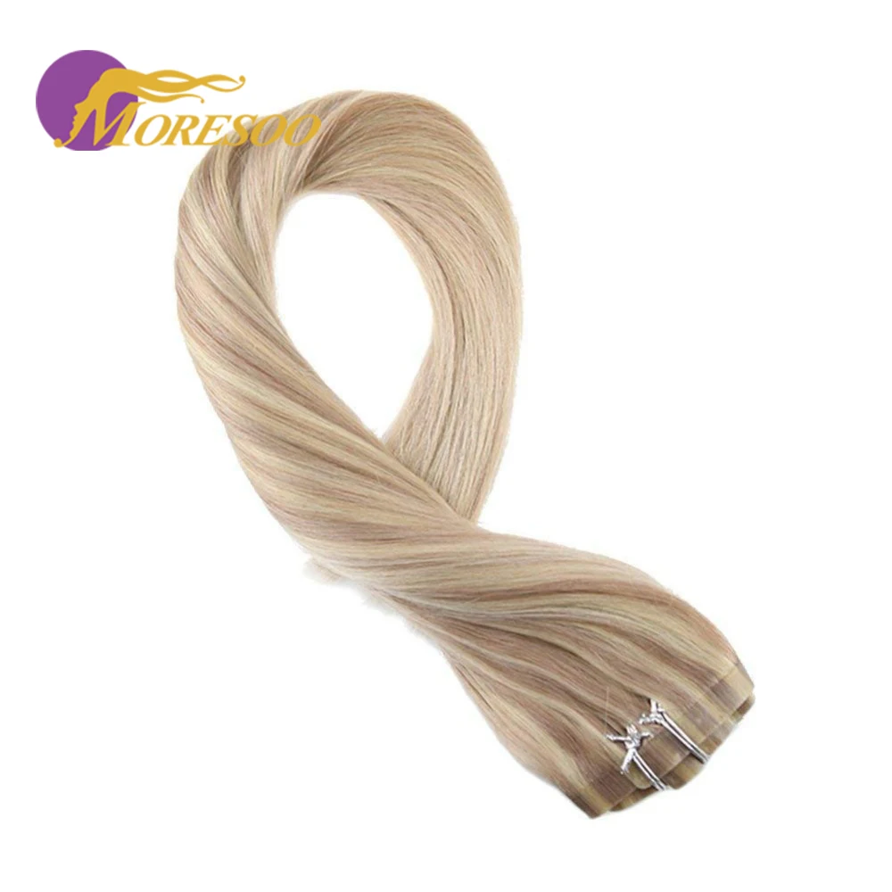 Moresoo PU Clip in Hair Extensions Machine Remy Human Hair Double Weft #P18/613 Blonde Natural Hair 7Pcs 100g 16-24 Inch
Moresoo PU Clip in Hair Extensions Machine Remy Human Hair Double Weft #P18/613 Blonde Natural Hair 7Pcs 100g 16-24 Inch