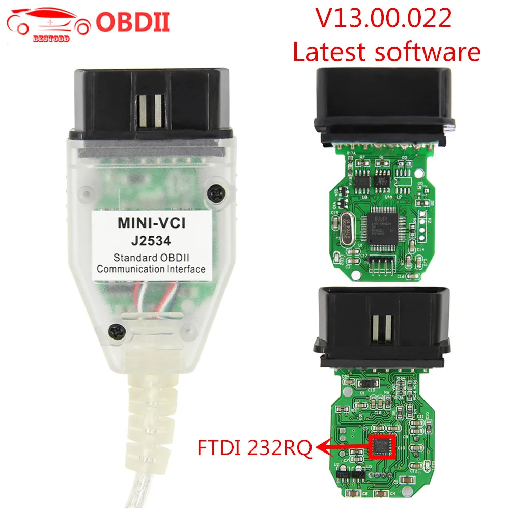 MINI VCI V14.20.019 TIS Techstream OBD2 Scanner Interface FOR TOYOTA FTDI FT232RQ MINI-VCI J2534 OBDII OBD2 Diagnostic Cable
MINI VCI V14.20.019 TIS Techstream OBD2 Scanner Interface FOR TOYOTA FTDI FT232RQ MINI-VCI J2534 OBDII OBD2 Diagnostic Cable