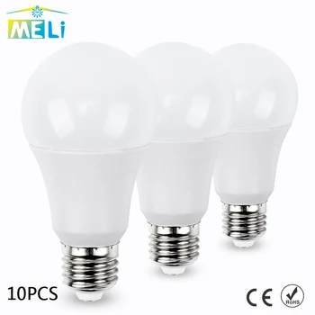 

10pcs LED Lamp E27 Bombillas E14 3W 5W 7W 9W 12W 15W 18W 220V LED Lampada High Brightness Bulb Light LED Spotlight Lamp