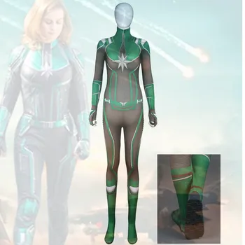 Captain Marvel Carol Danvers green cosplay Women and kids Costumes Fullbody Zentai Suit Sexy Women Jumpsuit Long Sleeve
Captain Marvel Carol Danvers green cosplay Women and kids Costumes Fullbody Zentai Suit Sexy Women Jumpsuit Long Sleeve