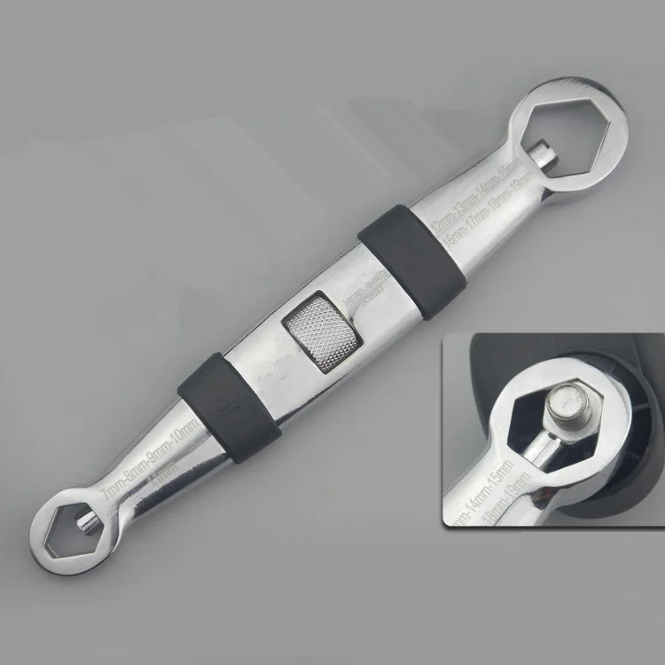 Multifunctional Flexible Type Adjustable Wrench Torque Wrench Oil Filter Wrench 40CR-V Ratchet Spanner HT132
Multifunctional Flexible Type Adjustable Wrench Torque Wrench Oil Filter Wrench 40CR-V Ratchet Spanner HT132
