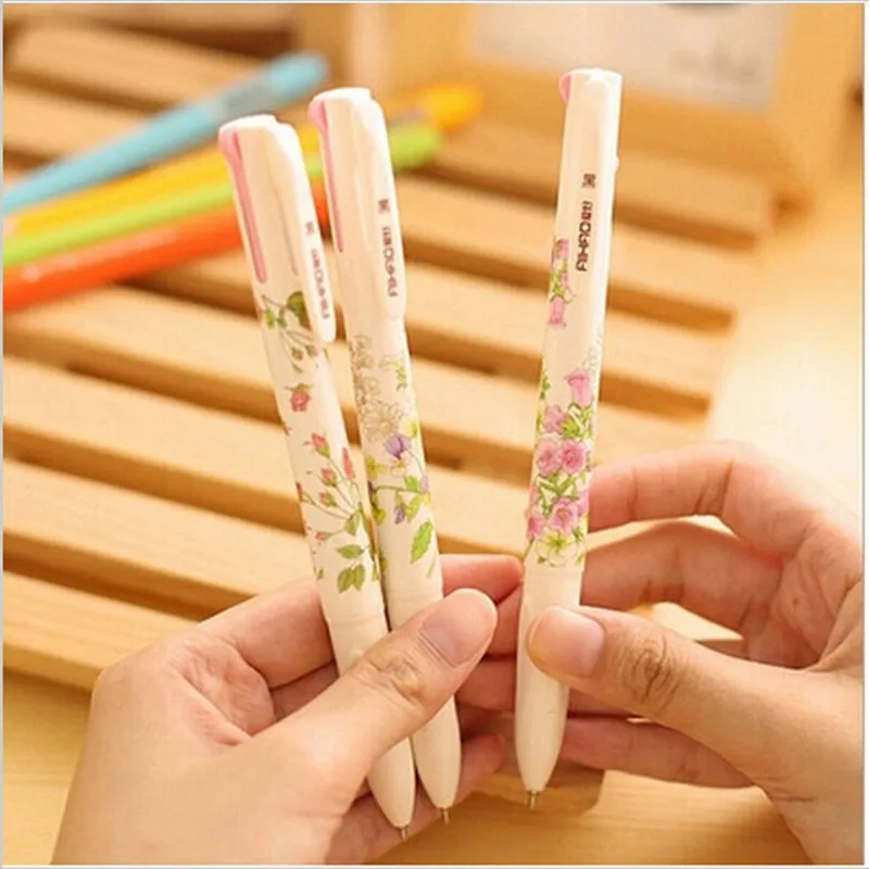 6 pcs/lot Sweet beautiful flower pattern Ballpoint pen Multifunctional 0.5mm multicolor ink pen Stationery Office&School supply
6 pcs/lot Sweet beautiful flower pattern Ballpoint pen Multifunctional 0.5mm multicolor ink pen Stationery Office&School supply