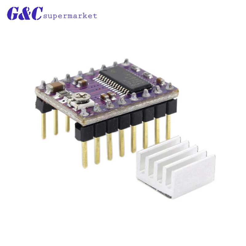 New Stepstick Drv8825 For RAMPS Stepper Motor Driver HeatSink Part 3D Printers Parts Heat Sink 4 Layer PCB Purple Board
New Stepstick Drv8825 For RAMPS Stepper Motor Driver HeatSink Part 3D Printers Parts Heat Sink 4 Layer PCB Purple Board