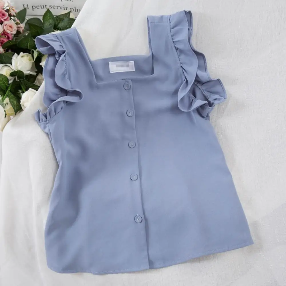 MUMUZI 2019 summer new white shirt chiffon women blouse sleeveless flying sleeve blouses ruffle top bluse women koszula damska
MUMUZI 2019 summer new white shirt chiffon women blouse sleeveless flying sleeve blouses ruffle top bluse women koszula damska