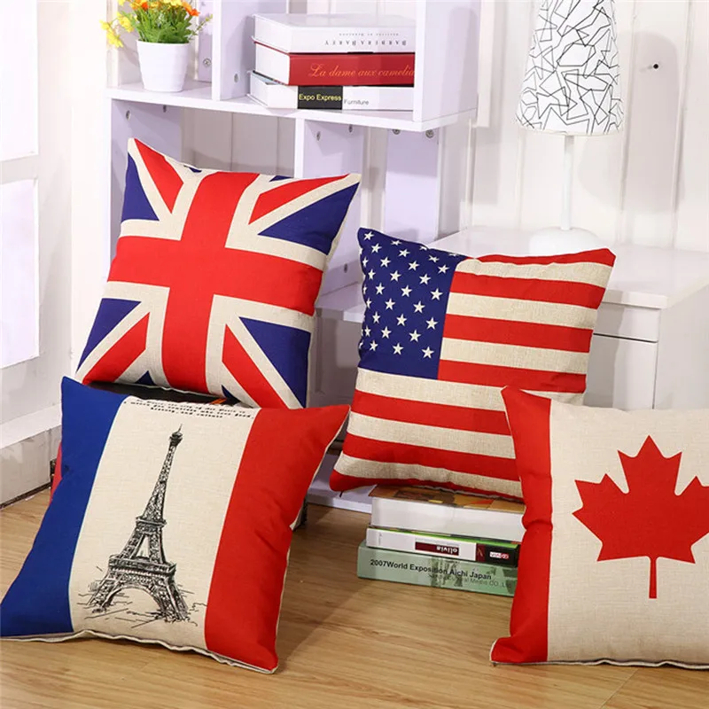 US/UK Flag Style Square Pillow Cover Cushion Case Toss Pillowcase Hidden Closure decorative pillowslip Canada maple flag supply
US/UK Flag Style Square Pillow Cover Cushion Case Toss Pillowcase Hidden Closure decorative pillowslip Canada maple flag supply