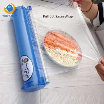 New Plastic Wrap Dispenser No Need Pick Up Cling Roll Cutter Preservative Foil Film Box Storage Kitchen Tool Accessories
New Plastic Wrap Dispenser No Need Pick Up Cling Roll Cutter Preservative Foil Film Box Storage Kitchen Tool Accessories