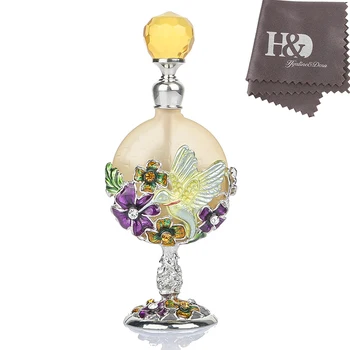 H&D 7ML Heart Shape Glass Bottle Light Yellow Birds Flower Pattern Decorative Handmade Jeweled Perfume Bottles for Living Room
H&D 7ML Heart Shape Glass Bottle Light Yellow Birds Flower Pattern Decorative Handmade Jeweled Perfume Bottles for Living Room