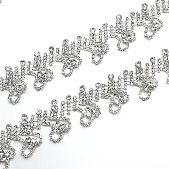 5Yards/lot Fashion Heart Shape Crystal Trim Jewelry Clothes Dress Accessory Rhinestone Chain Trimming
5Yards/lot Fashion Heart Shape Crystal Trim Jewelry Clothes Dress Accessory Rhinestone Chain Trimming