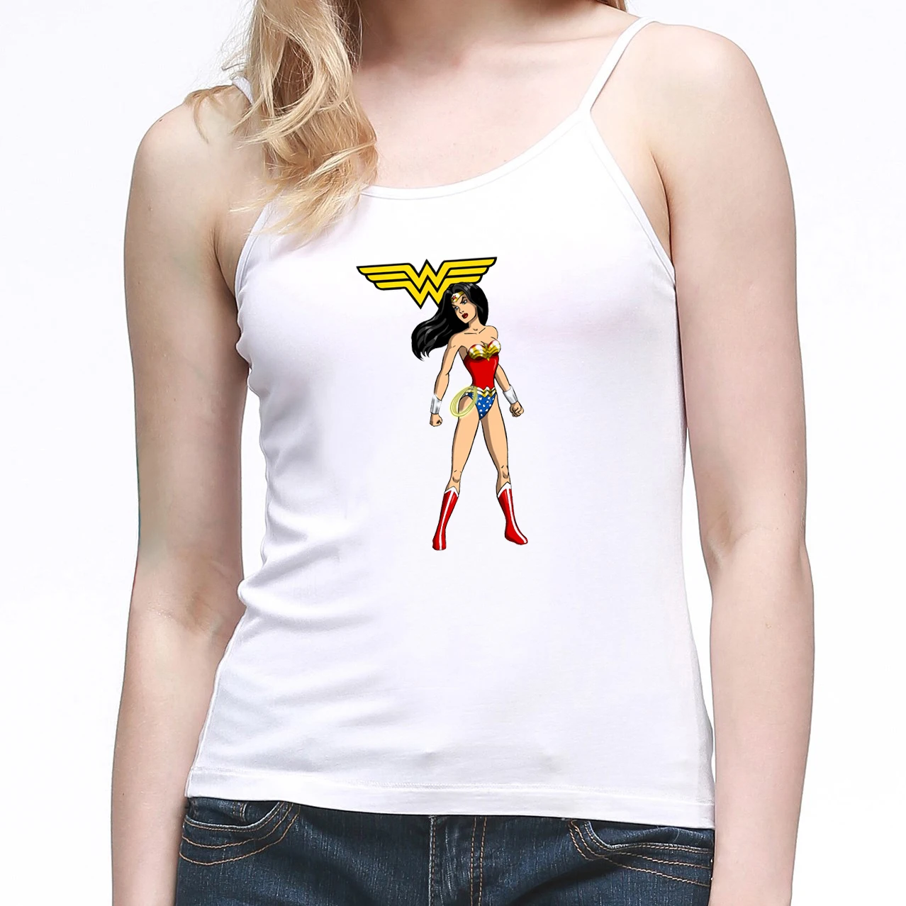 Summer Fashion Women Camisole Vest Superhero Superman & Wonder Woman WW Awesome Power Couple Halter Tops Slim Casual Sexy Camis
Summer Fashion Women Camisole Vest Superhero Superman & Wonder Woman WW Awesome Power Couple Halter Tops Slim Casual Sexy Camis