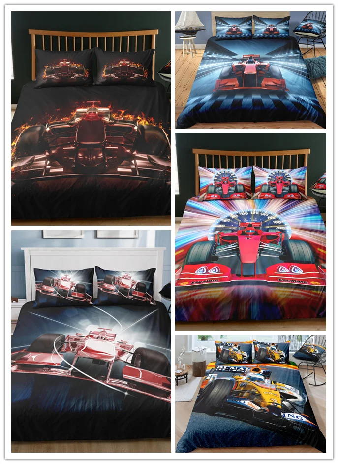 3d Kids Bedding Set F1 Car Racing Car printing Duvet Cover Set Bed Set Bedclothes with pillowcases 2/3 pcs
3d Kids Bedding Set F1 Car Racing Car printing Duvet Cover Set Bed Set Bedclothes with pillowcases 2/3 pcs