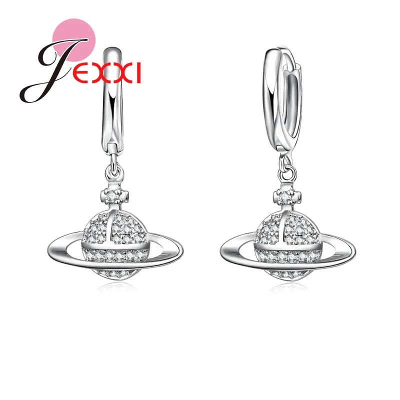 Fashion Saturn Design Cool 925 Sterling Silver Earrings With Shiny Austrian Crystal Gift For Astronomy Enthusiasts
Fashion Saturn Design Cool 925 Sterling Silver Earrings With Shiny Austrian Crystal Gift For Astronomy Enthusiasts