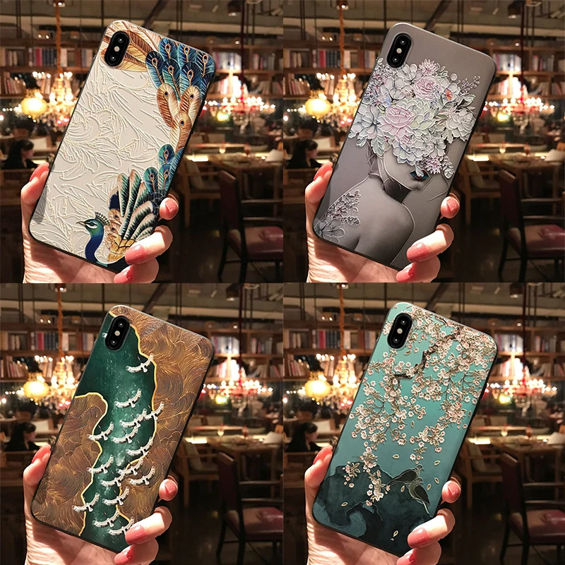 3D Emboss TPU Cover For iPhone 7Plus 8Plus X XS Max XR 5 5S SE 6 6S 7 8 Plus Relief Capa For iPhone X 7P 10 9 Flower Luxury Case
3D Emboss TPU Cover For iPhone 7Plus 8Plus X XS Max XR 5 5S SE 6 6S 7 8 Plus Relief Capa For iPhone X 7P 10 9 Flower Luxury Case