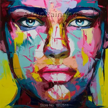 Palette knife painting portrait Palette knife Face Oil painting Impasto figure on canvas Hand painted Francoise Nielly 13-8
Palette knife painting portrait Palette knife Face Oil painting Impasto figure on canvas Hand painted Francoise Nielly 13-8