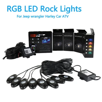 2 inch 12V 8Pcs RGB LED Rock Lights 9W RGB Bluetooth APP Control Timing & Music & Flashing Lights & Underground wheel Tail light
2 inch 12V 8Pcs RGB LED Rock Lights 9W RGB Bluetooth APP Control Timing & Music & Flashing Lights & Underground wheel Tail light