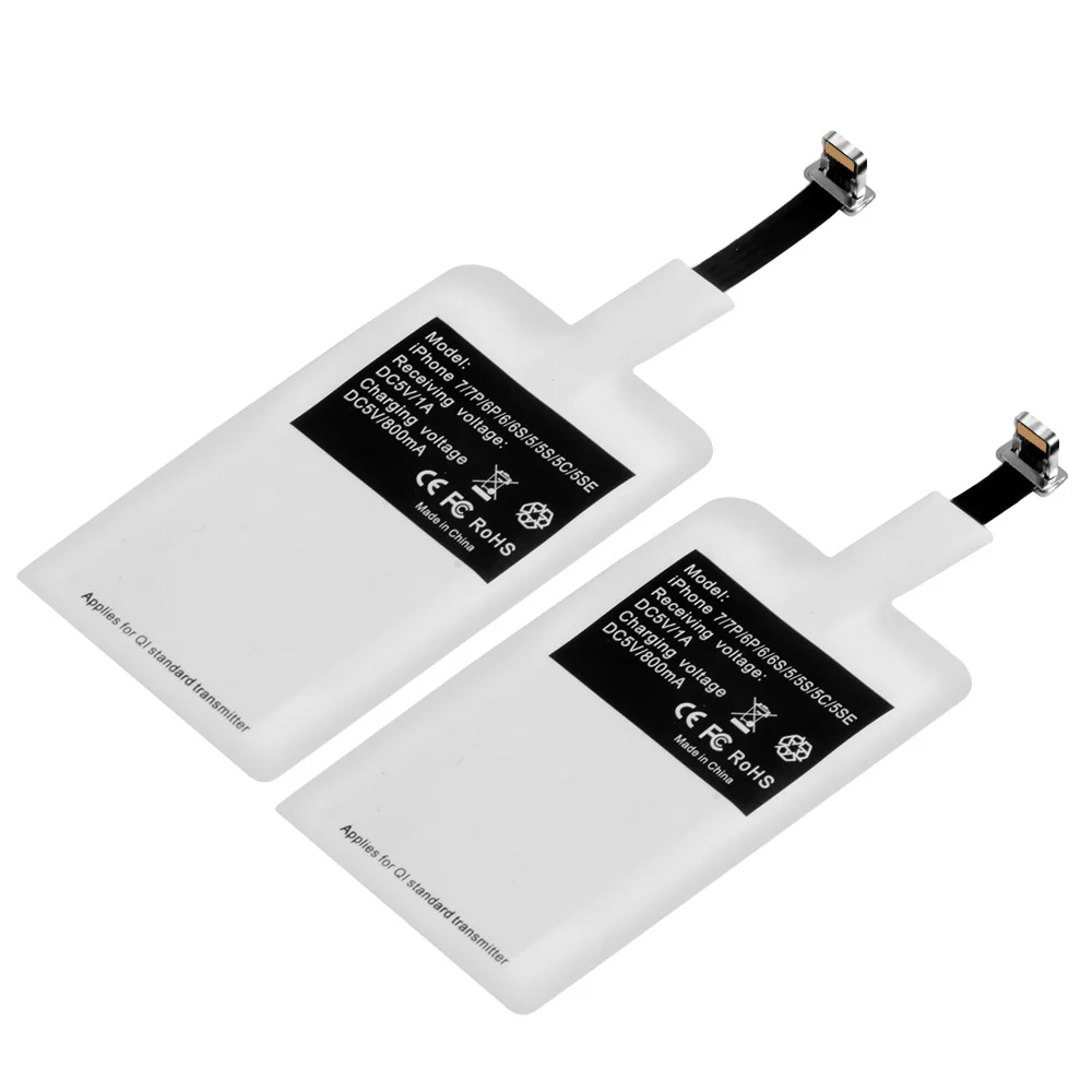 Proelio Universal Qi Wireless Charger Receiver For iPhone 5S SE 7 6S 6 Plus Pad Android Micro USB Type C Smart Charging Receptor (5)