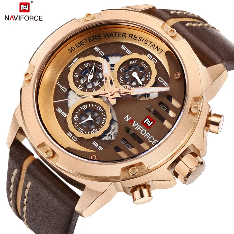 NAVIFORCE Men Watch Date Week Sport Mens Watches Top Brand Luxury Military Army Business Genuine Leather Quartz Male Clock 9110
NAVIFORCE Men Watch Date Week Sport Mens Watches Top Brand Luxury Military Army Business Genuine Leather Quartz Male Clock 9110