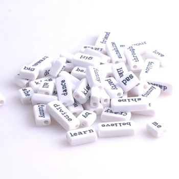 12x18mm 50PCs white Color Acrylic Alphabet/Letter square Beads Spacer Beads For Jewelry Making YKL0005
12x18mm 50PCs white Color Acrylic Alphabet/Letter square Beads Spacer Beads For Jewelry Making YKL0005