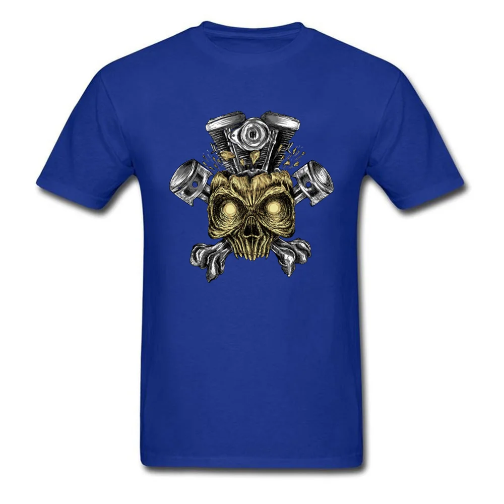 BIKERs MIND Printing Lovers Day All Cotton O-Neck Men T Shirt Fashionable Clothing Shirt Latest Short Sleeve Top T-shirts BIKERs MIND blue