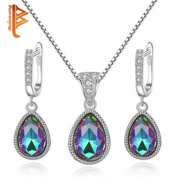 Classic Color 925 Sterling Silver Crystal Jewelry Set Drop Earring &Pendant Necklace Jewelry Sets Wedding Accessories
Classic Color 925 Sterling Silver Crystal Jewelry Set Drop Earring &Pendant Necklace Jewelry Sets Wedding Accessories