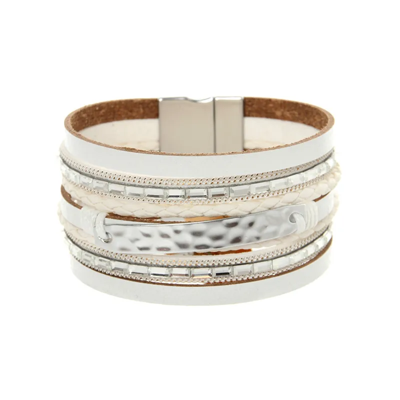 ORNAPEADIA New Hot Jewelry Bohemia bracelet VOGUE recommended style Fashion multilayer Leather Bangles for women gift wholesale
ORNAPEADIA New Hot Jewelry Bohemia bracelet VOGUE recommended style Fashion multilayer Leather Bangles for women gift wholesale