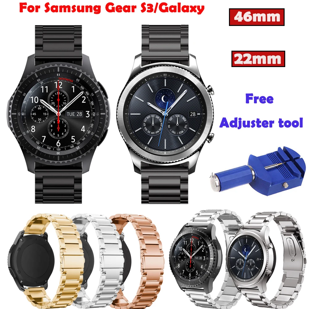 Stainless WatchBand+Free Adjuster tool For Samsung Gear S3 Frontier Classic 46mm smart watch strap For Huami Amazfit sport 22mm
Stainless WatchBand+Free Adjuster tool For Samsung Gear S3 Frontier Classic 46mm smart watch strap For Huami Amazfit sport 22mm