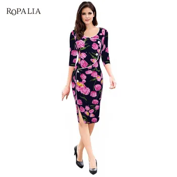 2018 Women Vintage Brief Split Bottom Elegant Casual Work 3/4 Sleeve Deep O-Neck Bodycon Knee Women Office Pencil Dress Y9
2018 Women Vintage Brief Split Bottom Elegant Casual Work 3/4 Sleeve Deep O-Neck Bodycon Knee Women Office Pencil Dress Y9