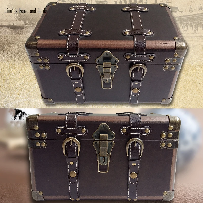classic handmade antique decorative vintage storage chest trunk (4)