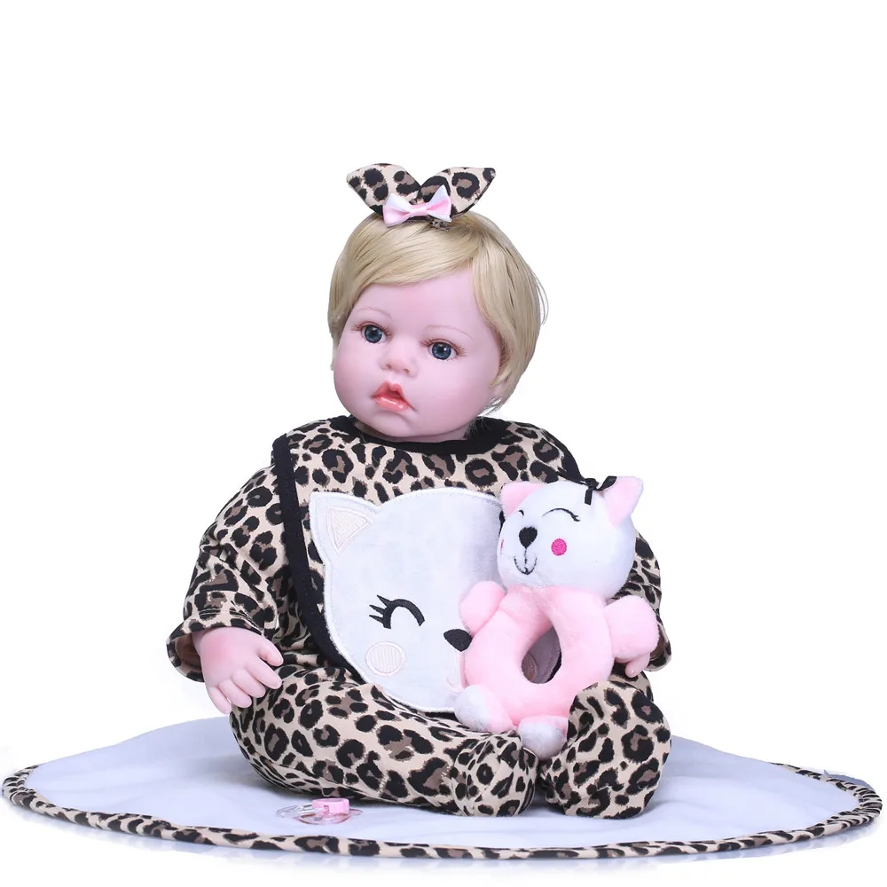 Кукла Reborn npk dolls 22 дюйма 55 см силиконовая одежда для кошек reborn игрушки в подарок