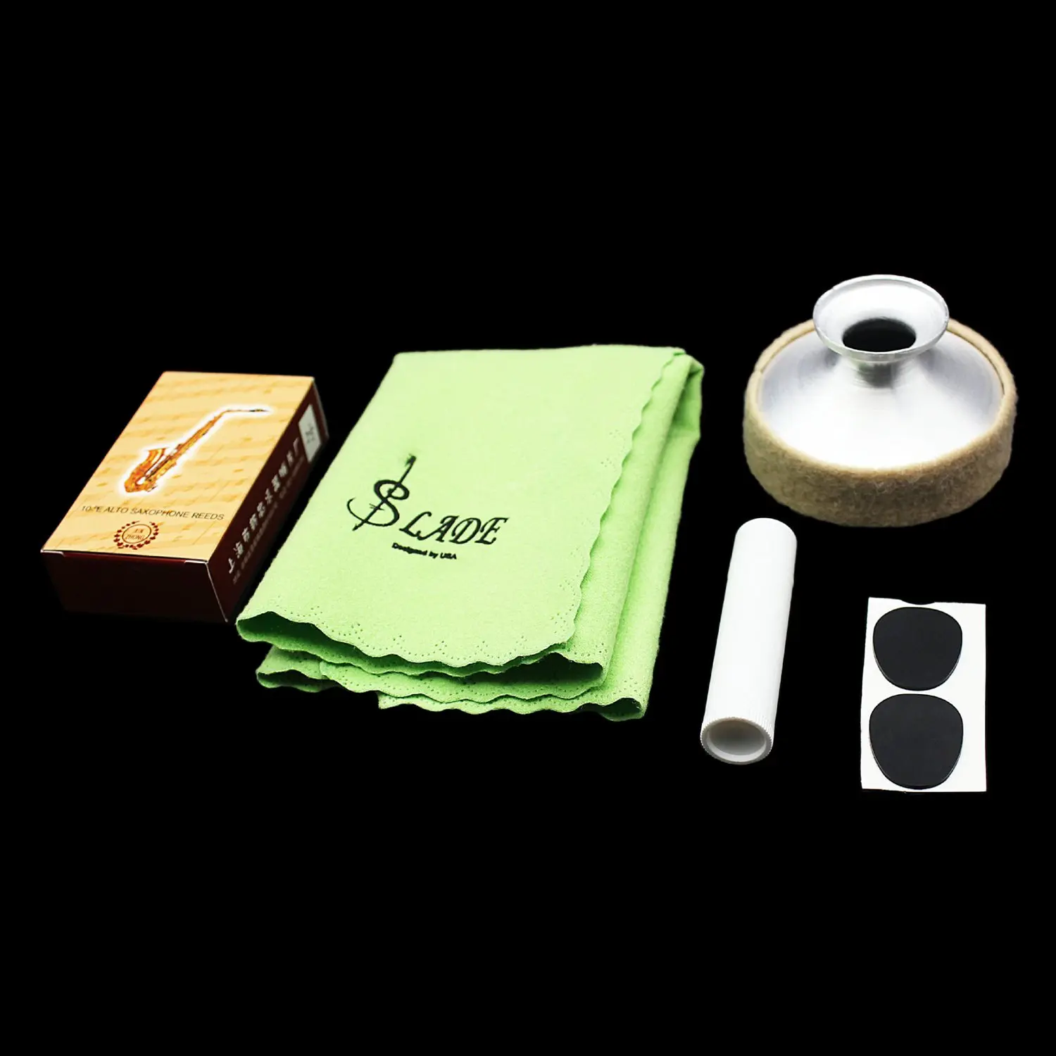 XFDZ SLADE 5-in-1 Alto Saxophone Sax bE Aluminum Alloy Mute Mouthpiece Patch Bamboo Reed Cleaning Cloth Cork Grease Accessories
XFDZ SLADE 5-in-1 Alto Saxophone Sax bE Aluminum Alloy Mute Mouthpiece Patch Bamboo Reed Cleaning Cloth Cork Grease Accessories