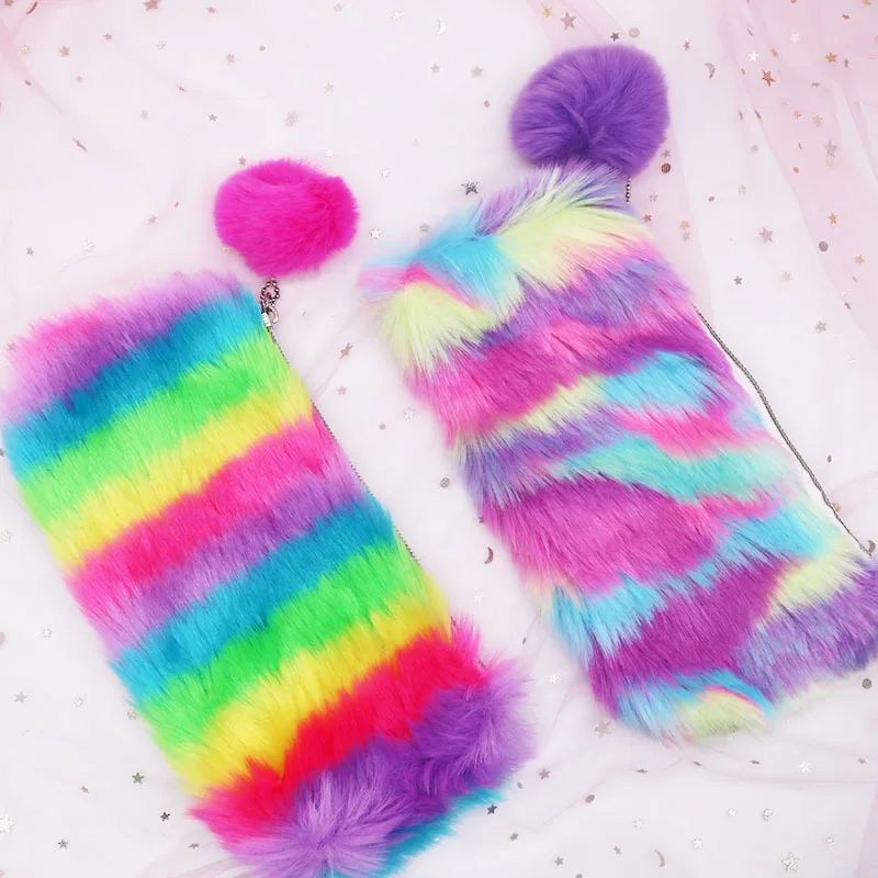 Multi-Color Rainbow Pencil Case Women Girls School Supplies case PU Rabbit Fur Ball Makeup Storage pouch Cosmetic Bag unicorn
Multi-Color Rainbow Pencil Case Women Girls School Supplies case PU Rabbit Fur Ball Makeup Storage pouch Cosmetic Bag unicorn